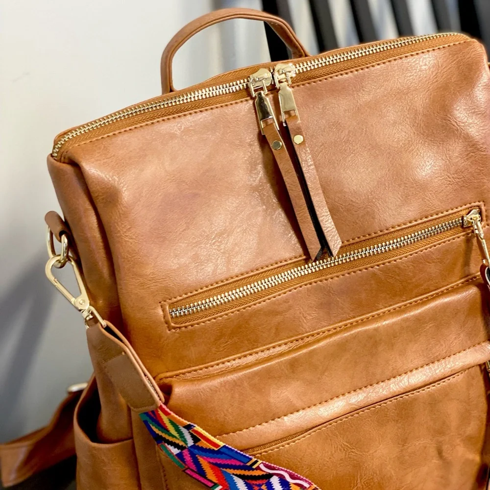 Brand NEW Camden Convertible Backpack in Camel 🧡 - Picture 8 of 16